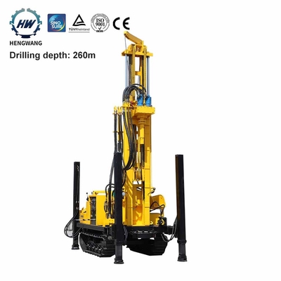 Mountains HENGWANG 200m Crawler Type Borehole Water Well Drilling Rig